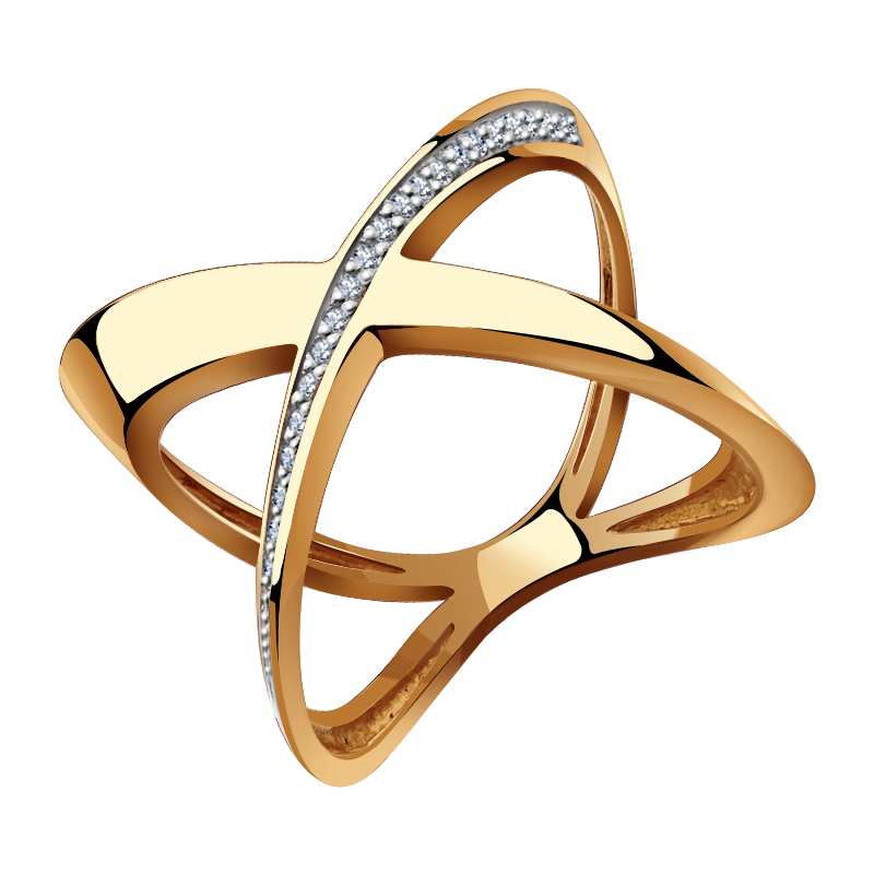 Золотое кольцо Александра кл2341ск с фианитом