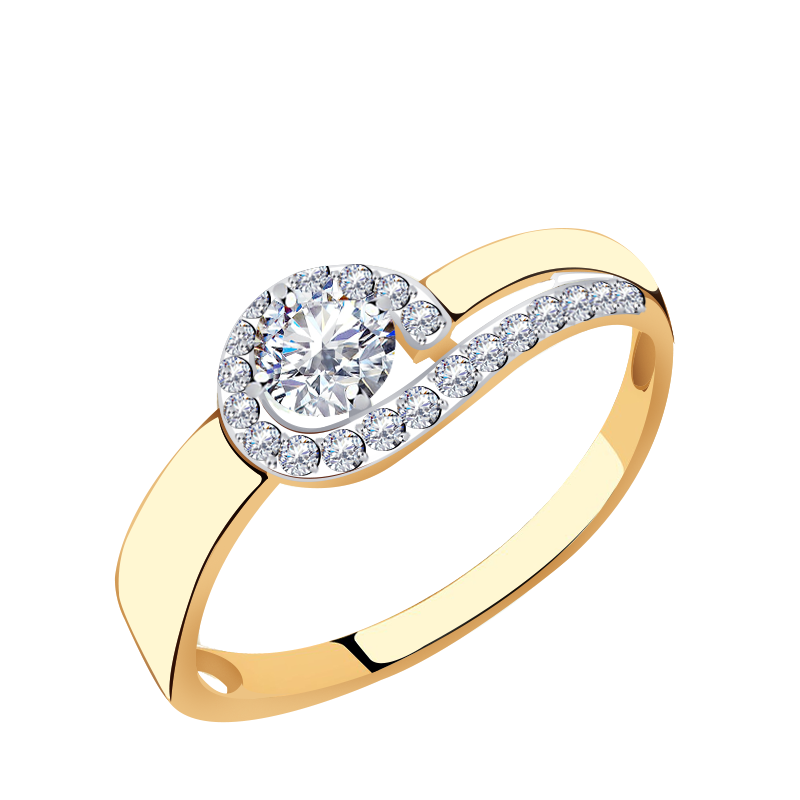 Золотое кольцо Александра кл2346-62ск с Swarovski