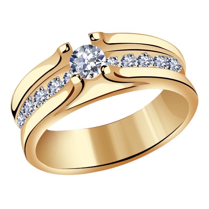 Золотое кольцо Александра кл2979-62ск с Swarovski
