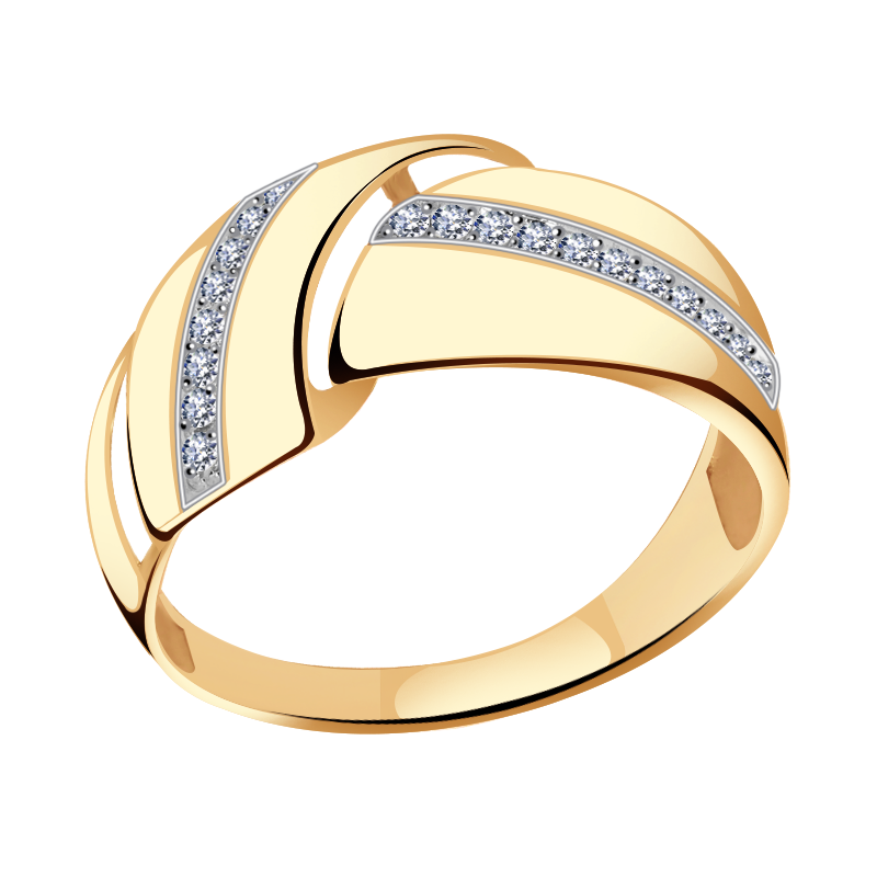 Золотое кольцо Александра кл2998ск с фианитом