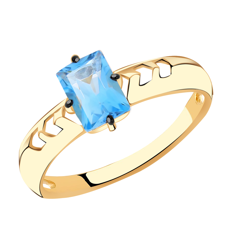 Золотое кольцо Александра кл3066-78ск с топазом