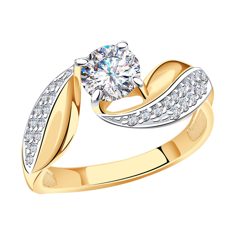 Золотое кольцо Александра кл3548-62ск с Swarovski