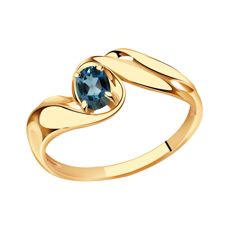 Золотое кольцо Александра кл3573-28ск с Лондон топазом