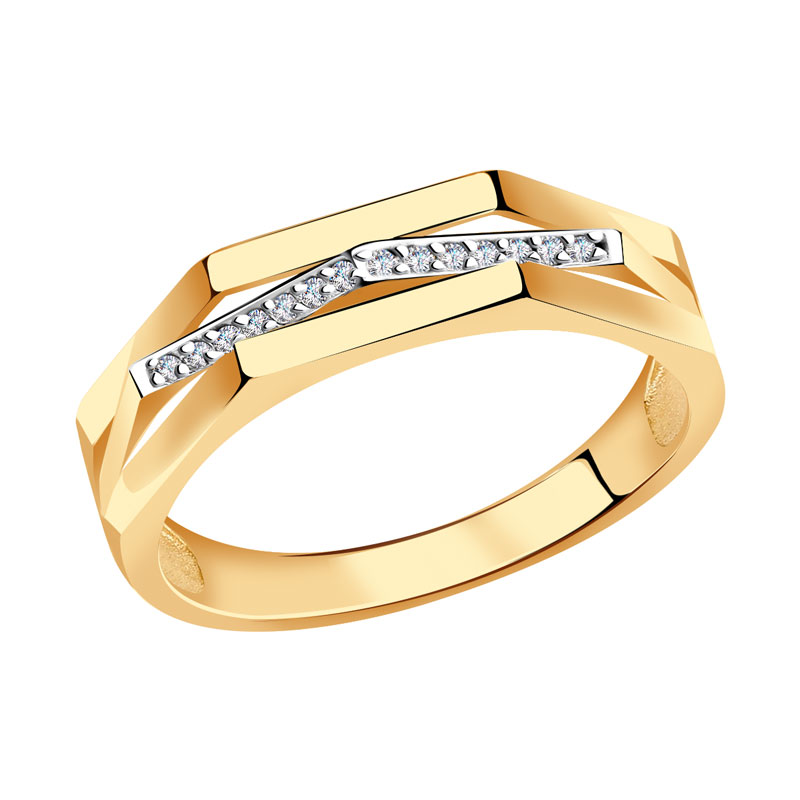 Золотое кольцо Александра кл3612ск с фианитом