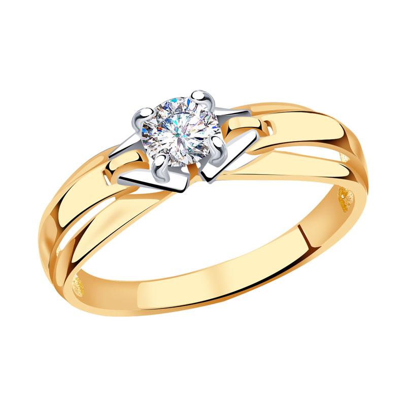 Золотое кольцо Александра кл3614-62сбк с Swarovski