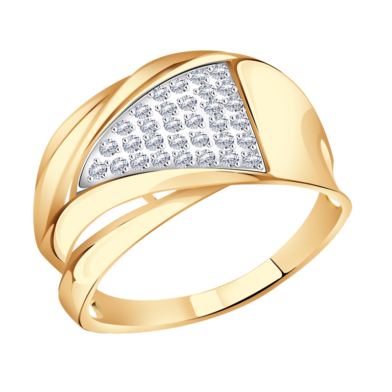 Золотое кольцо Александра кл3618ск с фианитом