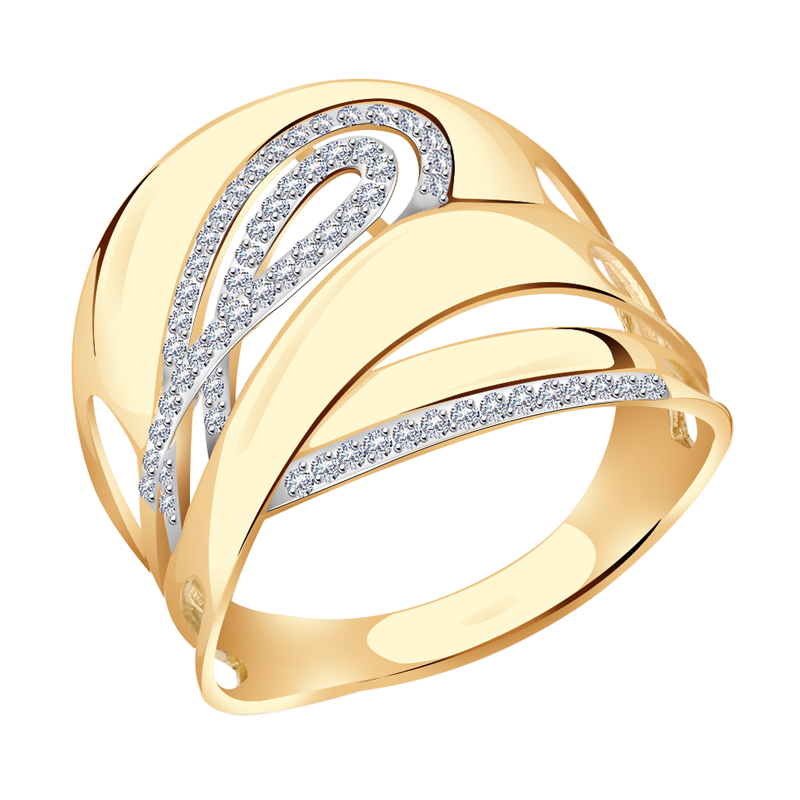 Золотое кольцо Александра кл3630ск с фианитом