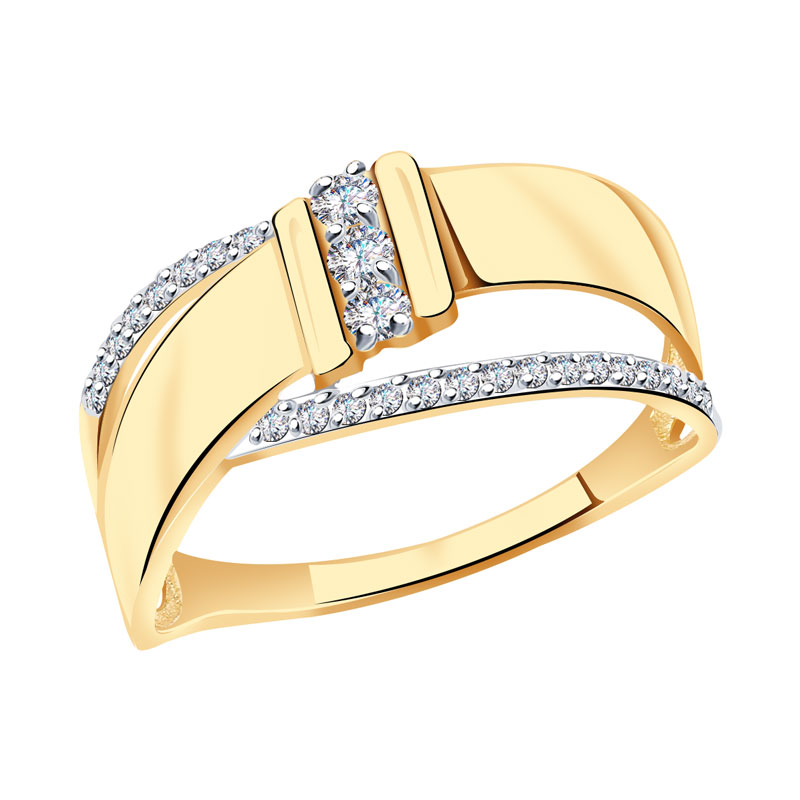 Золотое кольцо Александра кл3632ск с фианитом