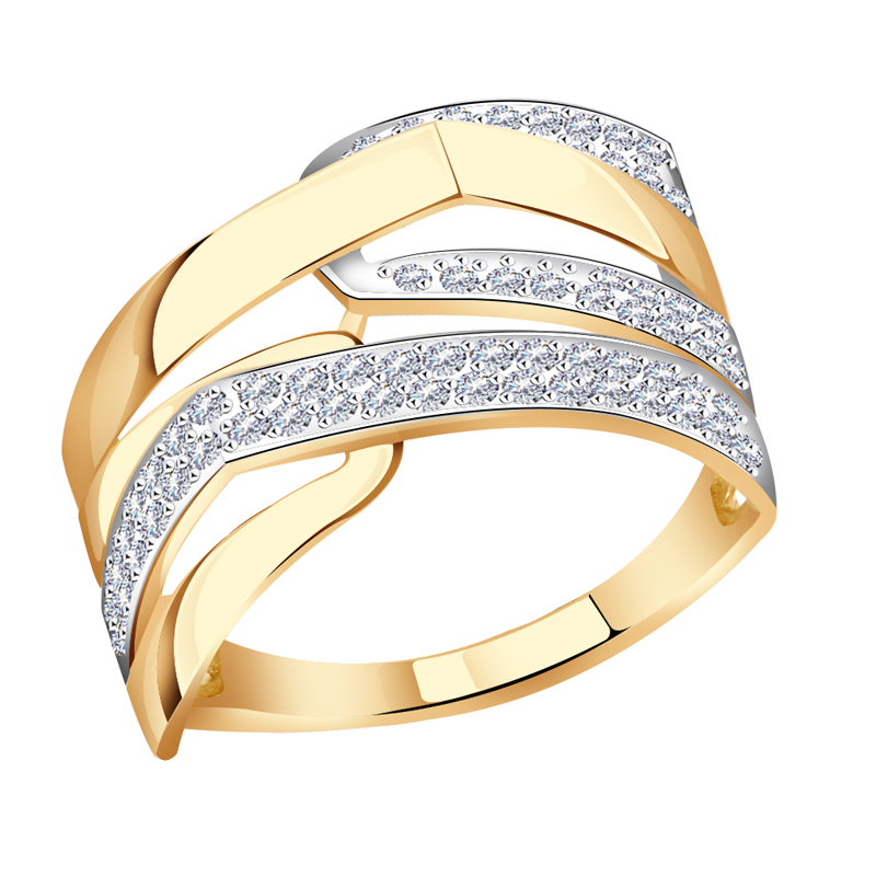 Золотое кольцо Александра кл3637ск с фианитом