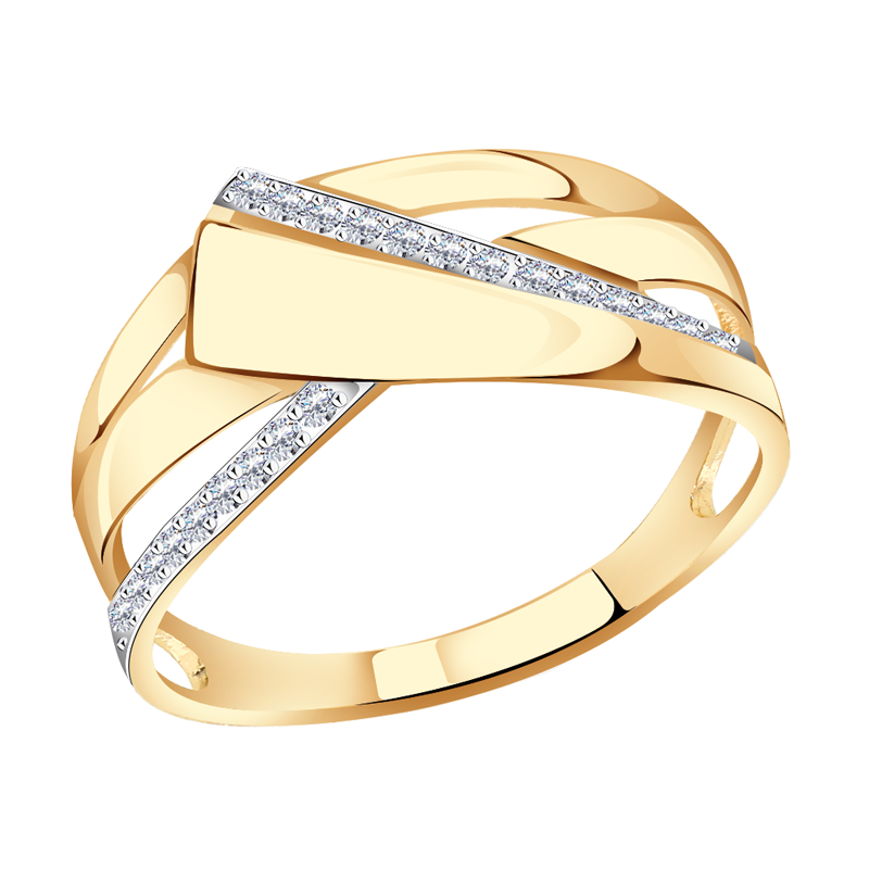 Золотое кольцо Александра кл3640ск с фианитом