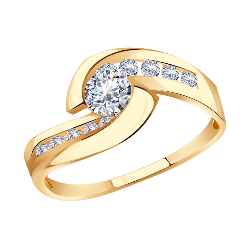 Золотое кольцо Александра кл3649-62ск с Swarovski
