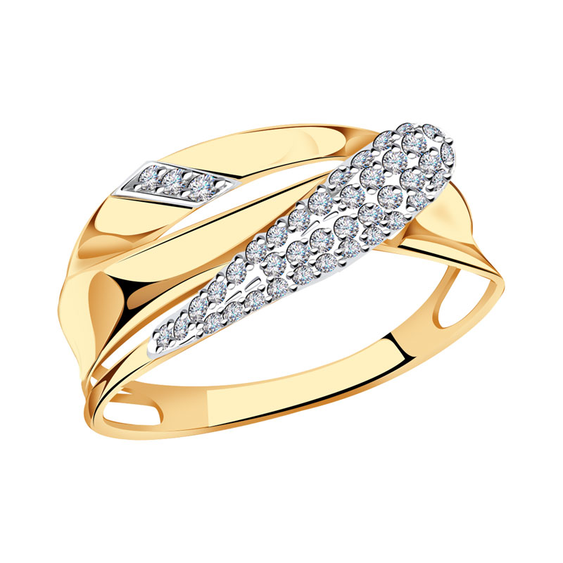 Золотое кольцо Александра кл3655ск с фианитом