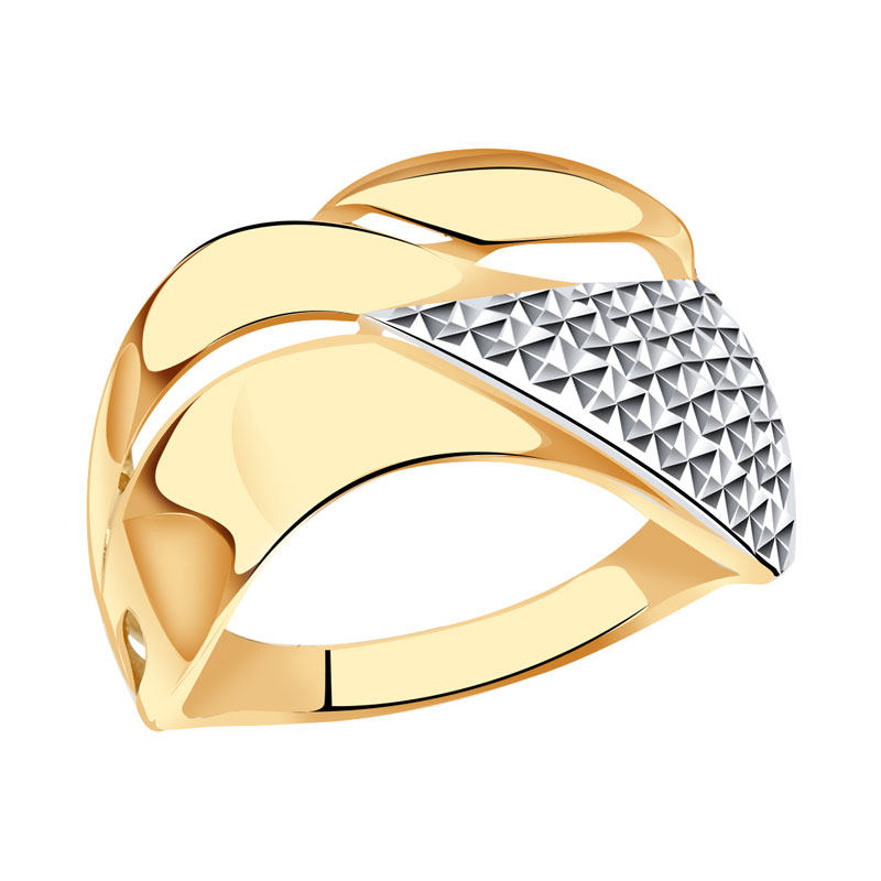 Золотое кольцо с алмазной гранью Александра кл3659сбк