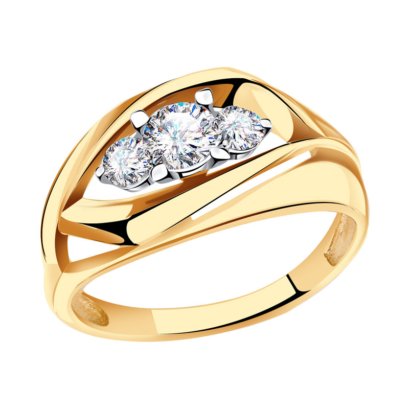 Золотое кольцо Александра кл3685-62ск с Swarovski