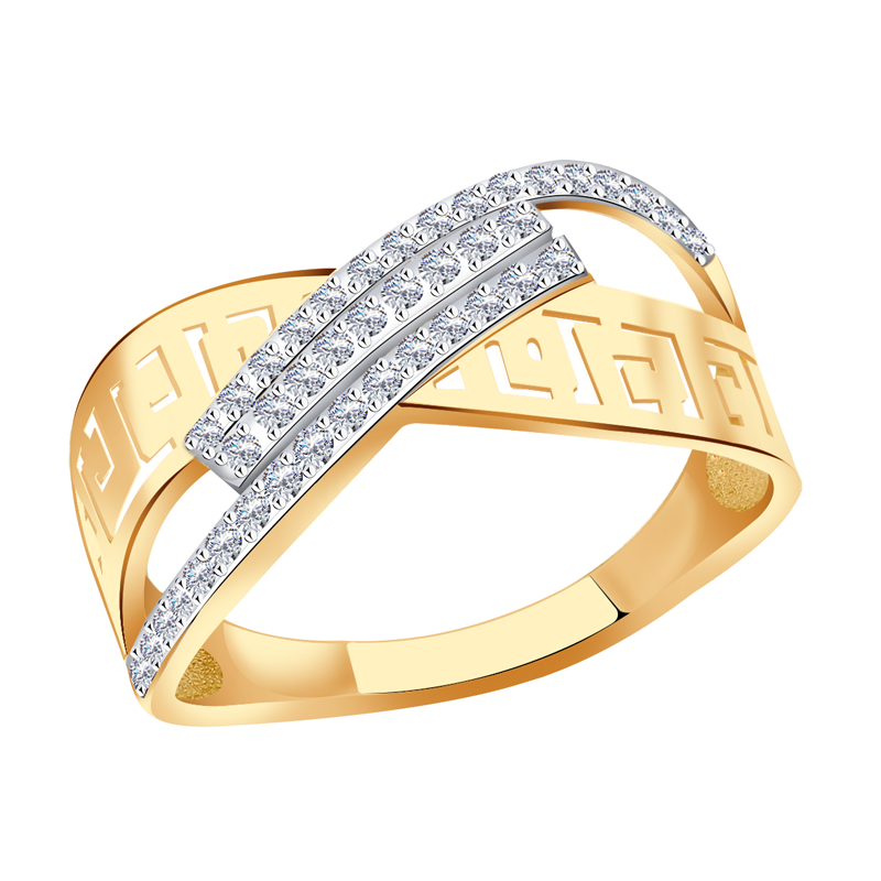Золотое кольцо Александра кл3693ск с фианитом
