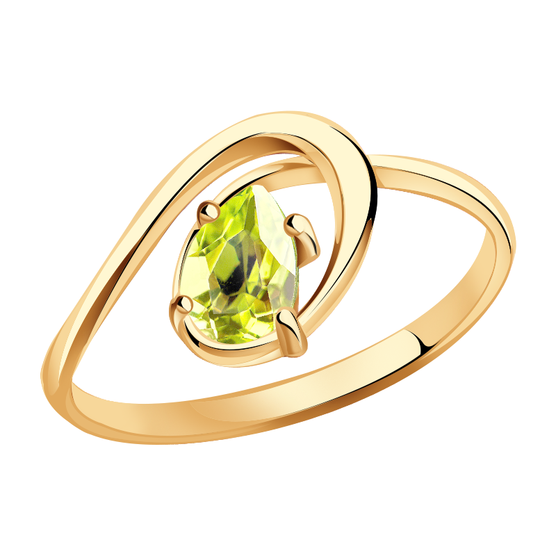 Золотое кольцо Александра кл586-5ск с хризолитом
