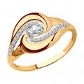 Золотое кольцо SOKOLOV 016657 с фианитом