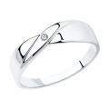 Серебряное кольцо SOKOLOV 87010004 с бриллиантом