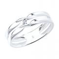 Серебряное кольцо SOKOLOV 87010014 с бриллиантом