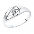 Серебряное кольцо SOKOLOV 87010017 с бриллиантом