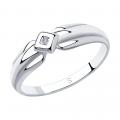 Серебряное кольцо SOKOLOV 87010027 с бриллиантом