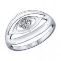 Серебряное кольцо SOKOLOV 94012149 с фианитом