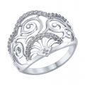 Серебряное кольцо SOKOLOV 94012319 с фианитом
