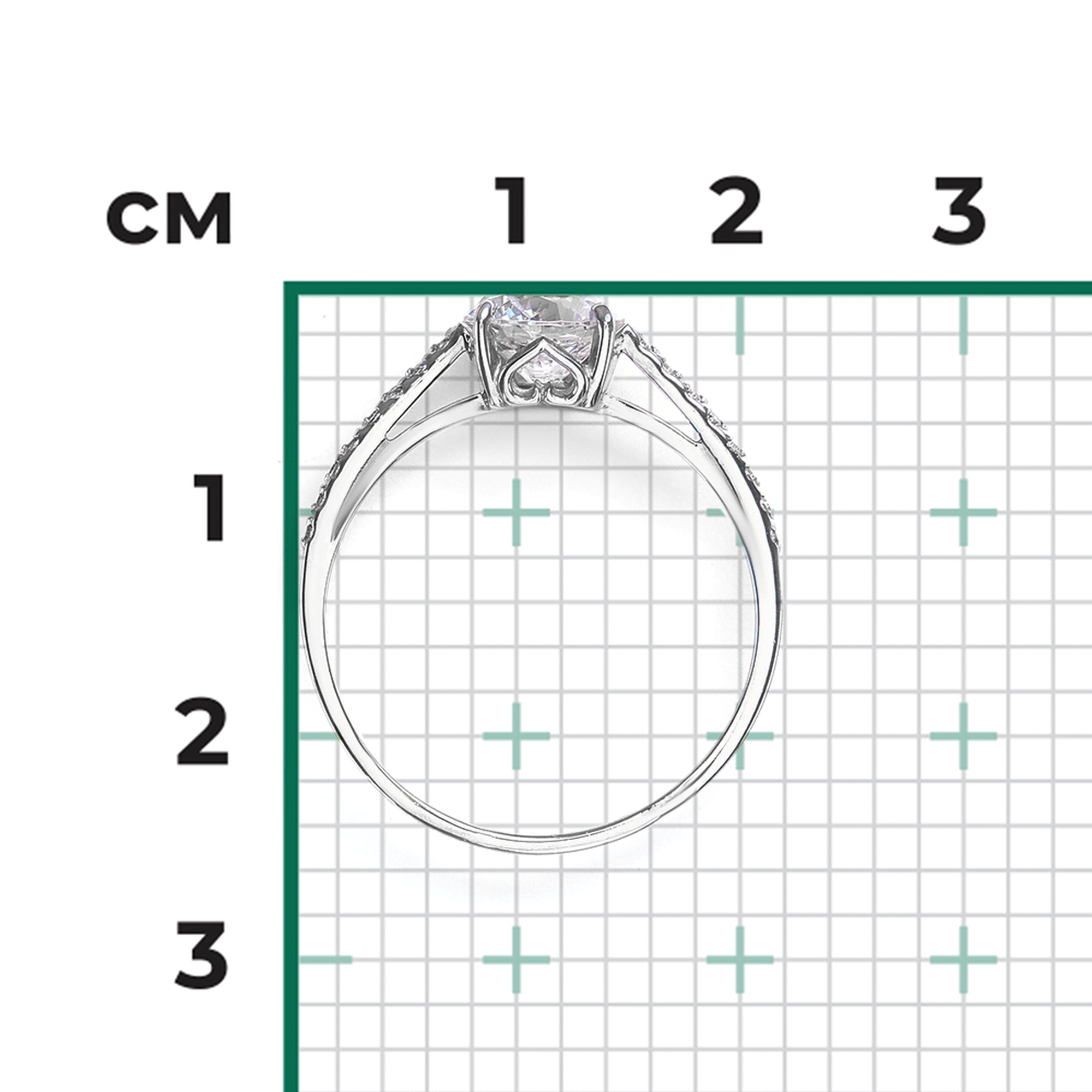Кольцо из белого золота Platina 01-4462-00-401-1120 с фианитом
