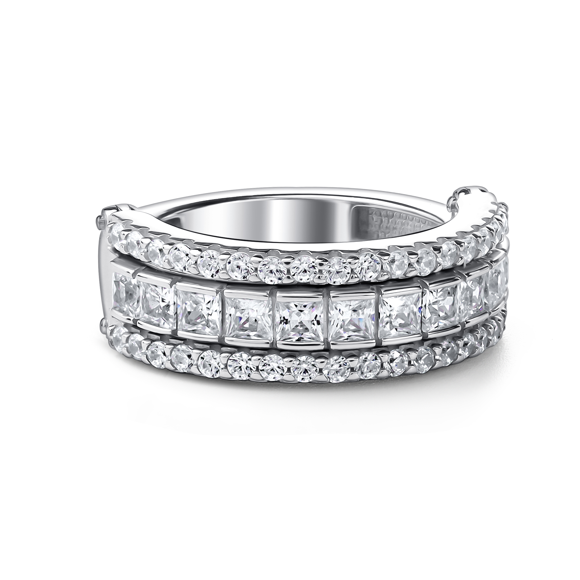 Серебряное кольцо АЛЬКОР 01-5332/00КЦ-00 с фианитом