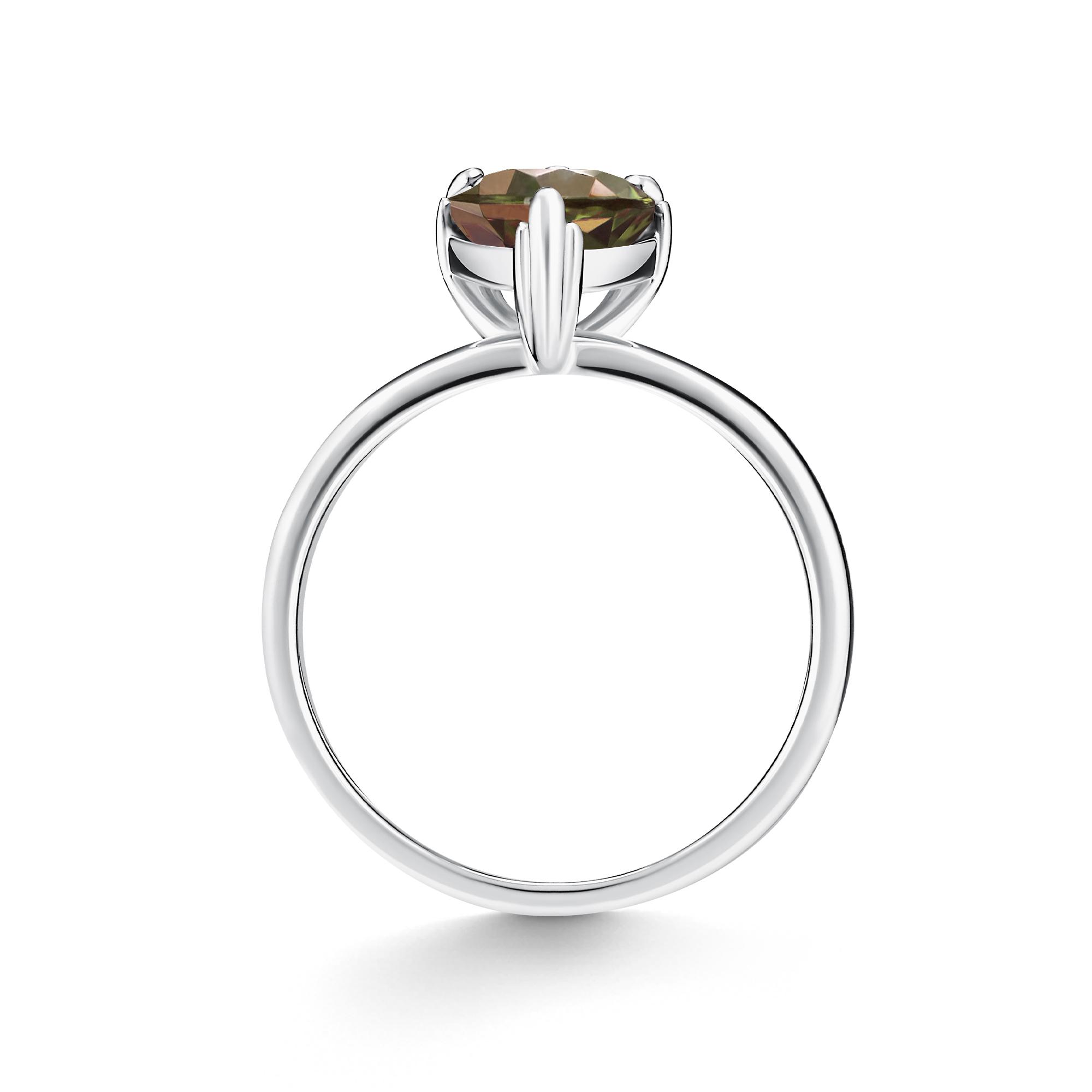 Серебряное кольцо АЛЬКОР 01-5514/00СТ-00 с султанитом