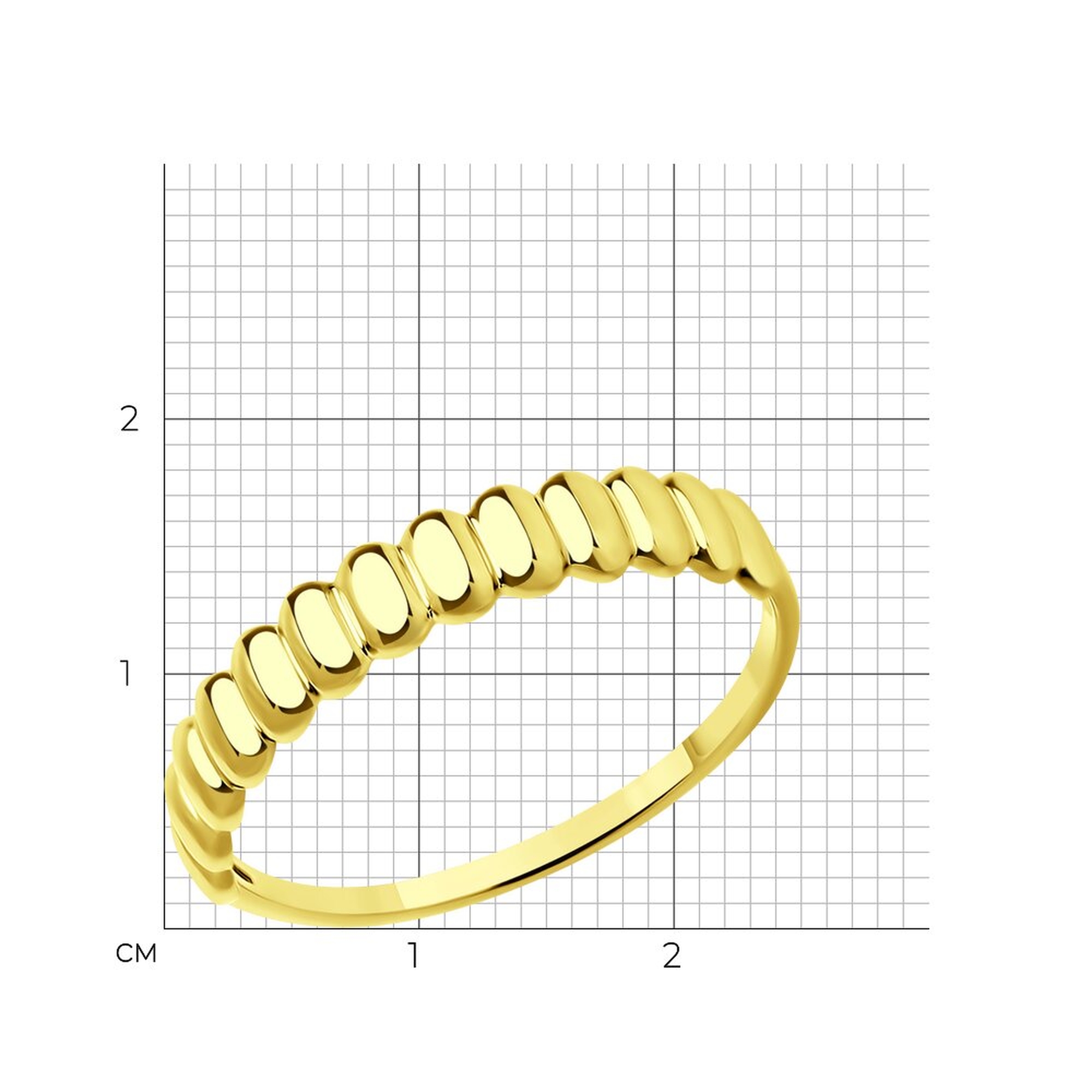 Кольцо из лимонного золота SOKOLOV 019177-2