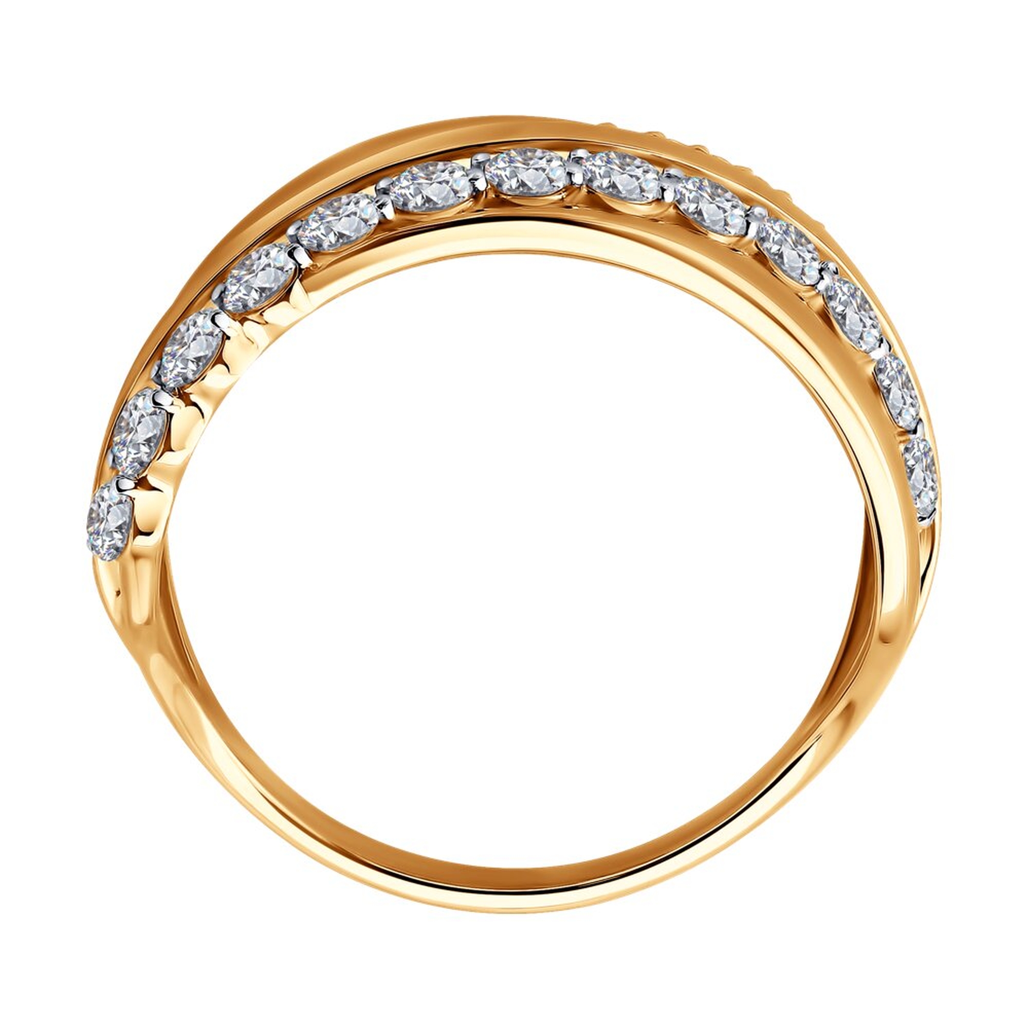 Золотое кольцо SOKOLOV 019812 с фианитом