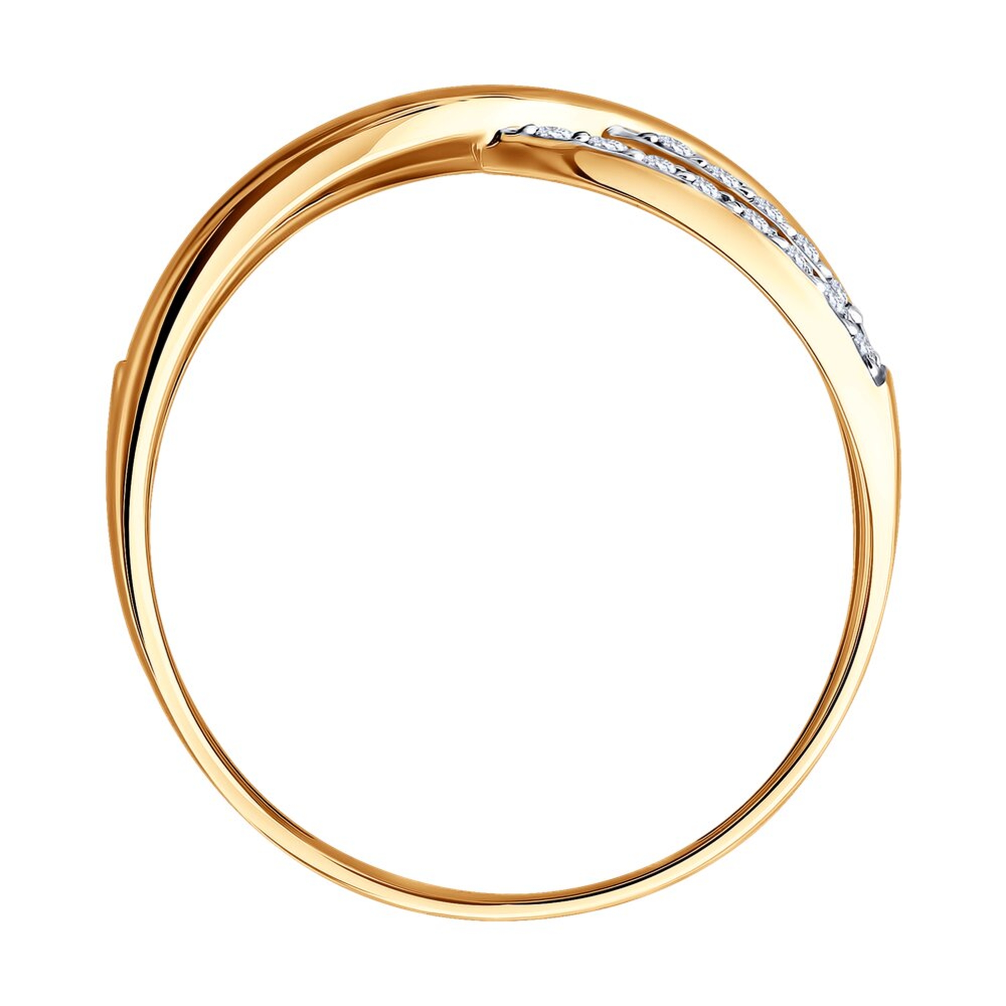 Золотое кольцо SOKOLOV 019816 с фианитом