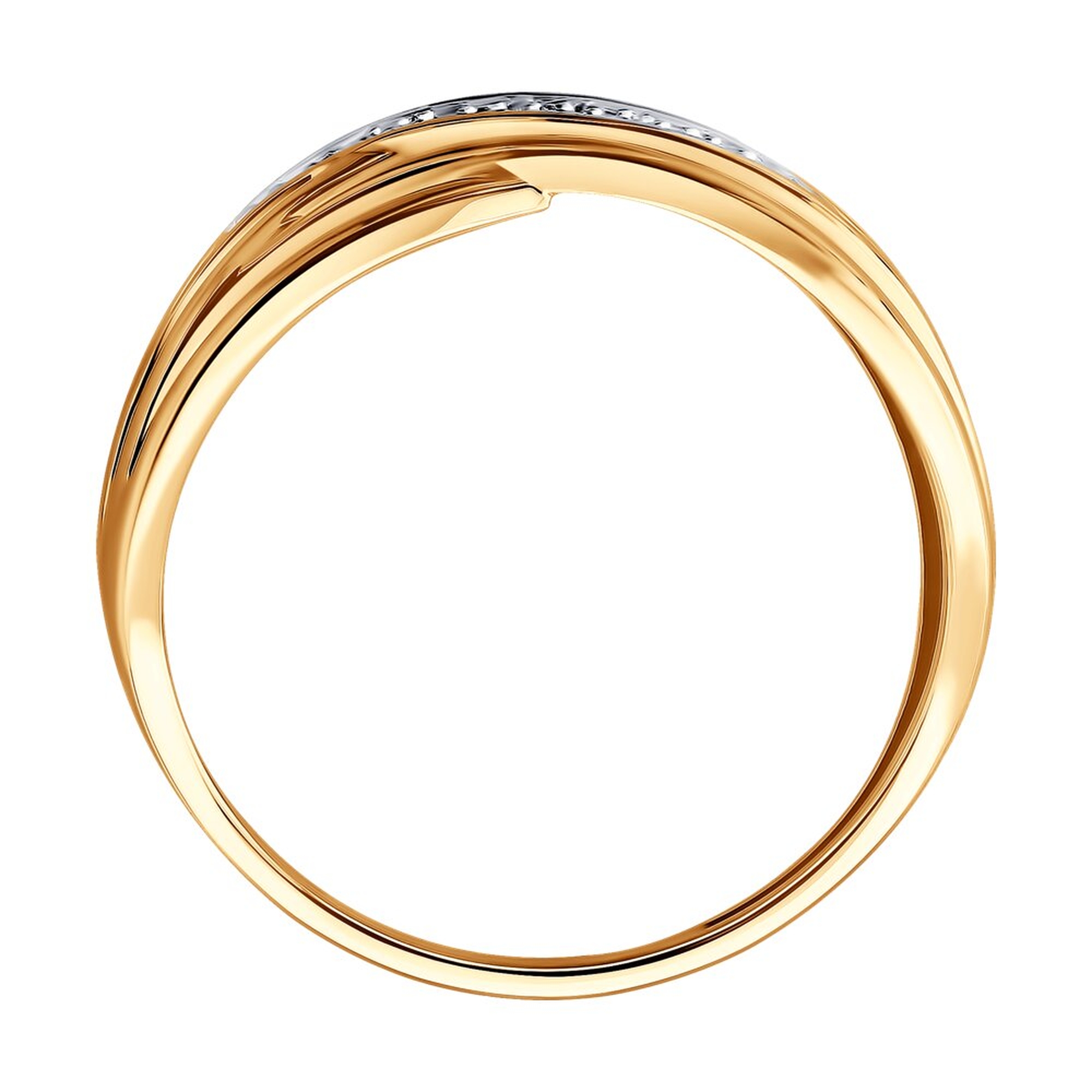 Золотое кольцо SOKOLOV 019817 с фианитом