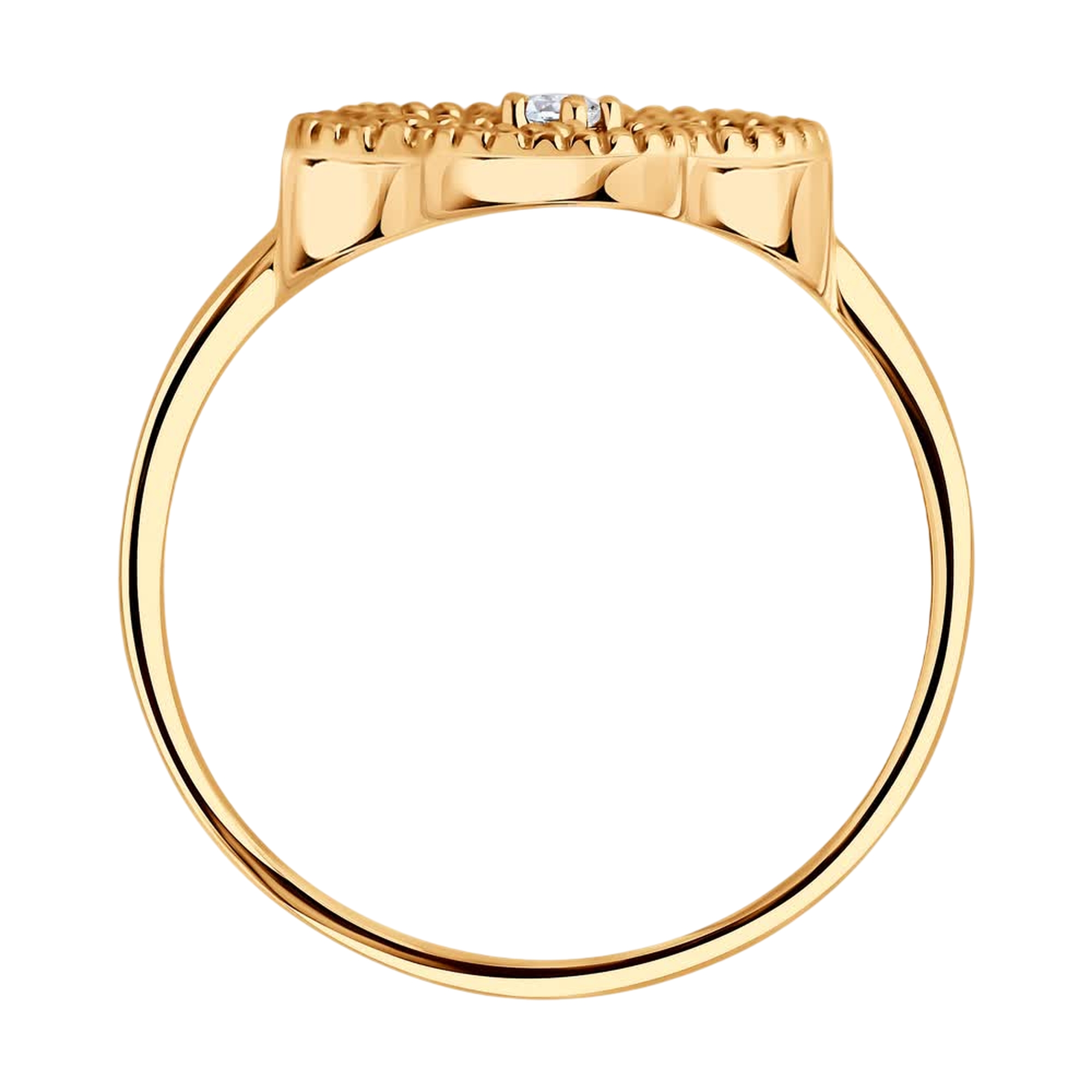 Золотое кольцо SOKOLOV 019830 с фианитом