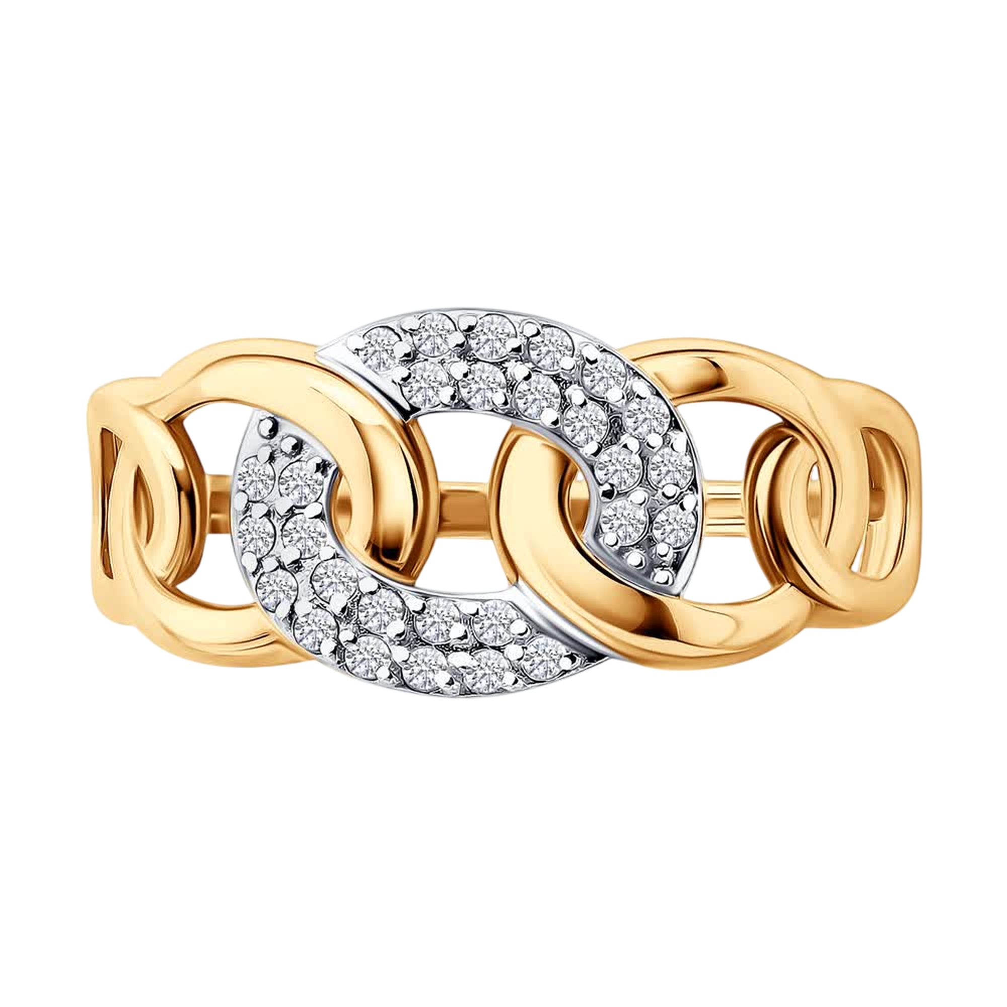 Золотое кольцо SOKOLOV 019833 с фианитом