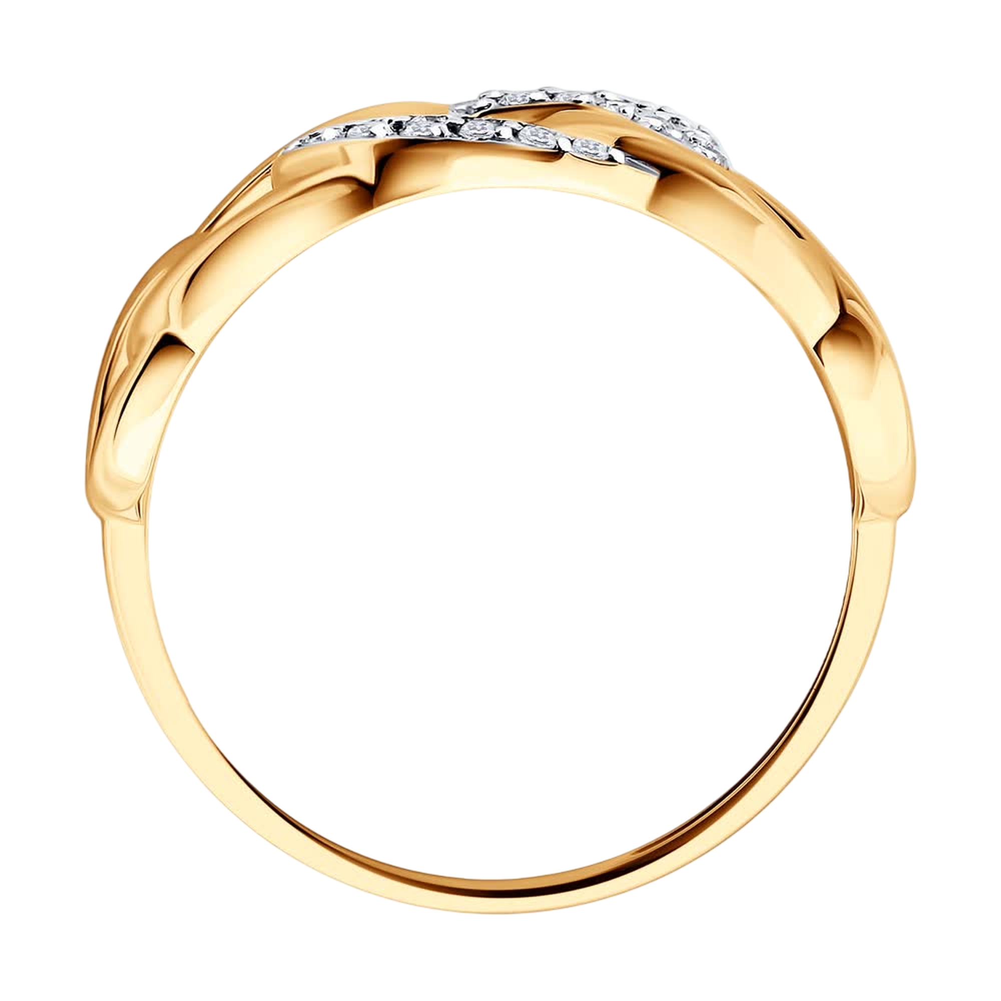 Золотое кольцо SOKOLOV 019833 с фианитом