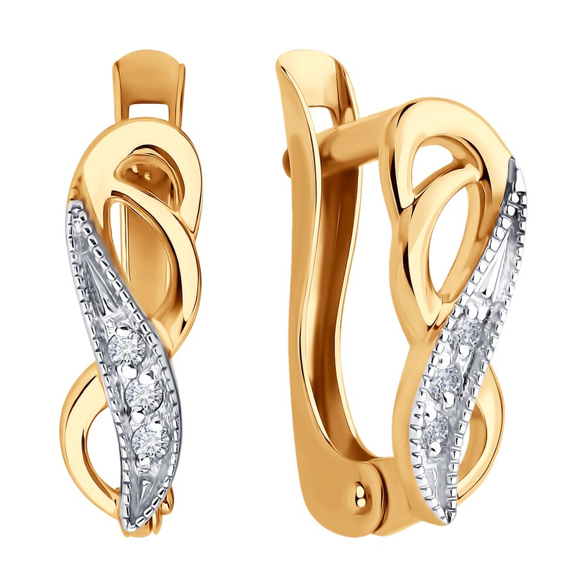 Золотые серьги SOKOLOV 0200512 с фианитом