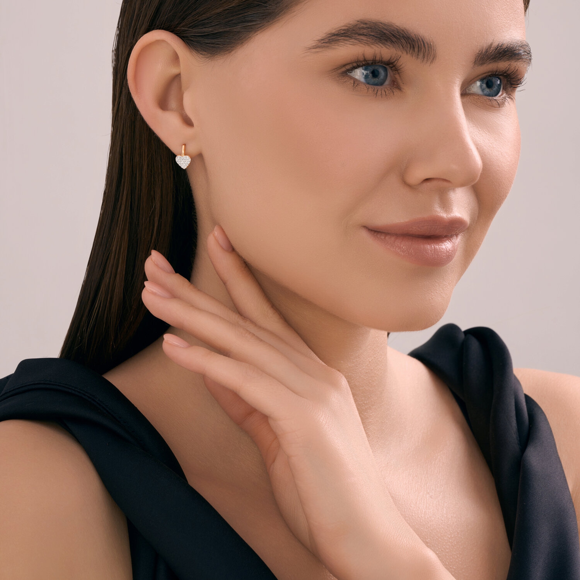 Золотые серьги SOKOLOV 0200654 с фианитом