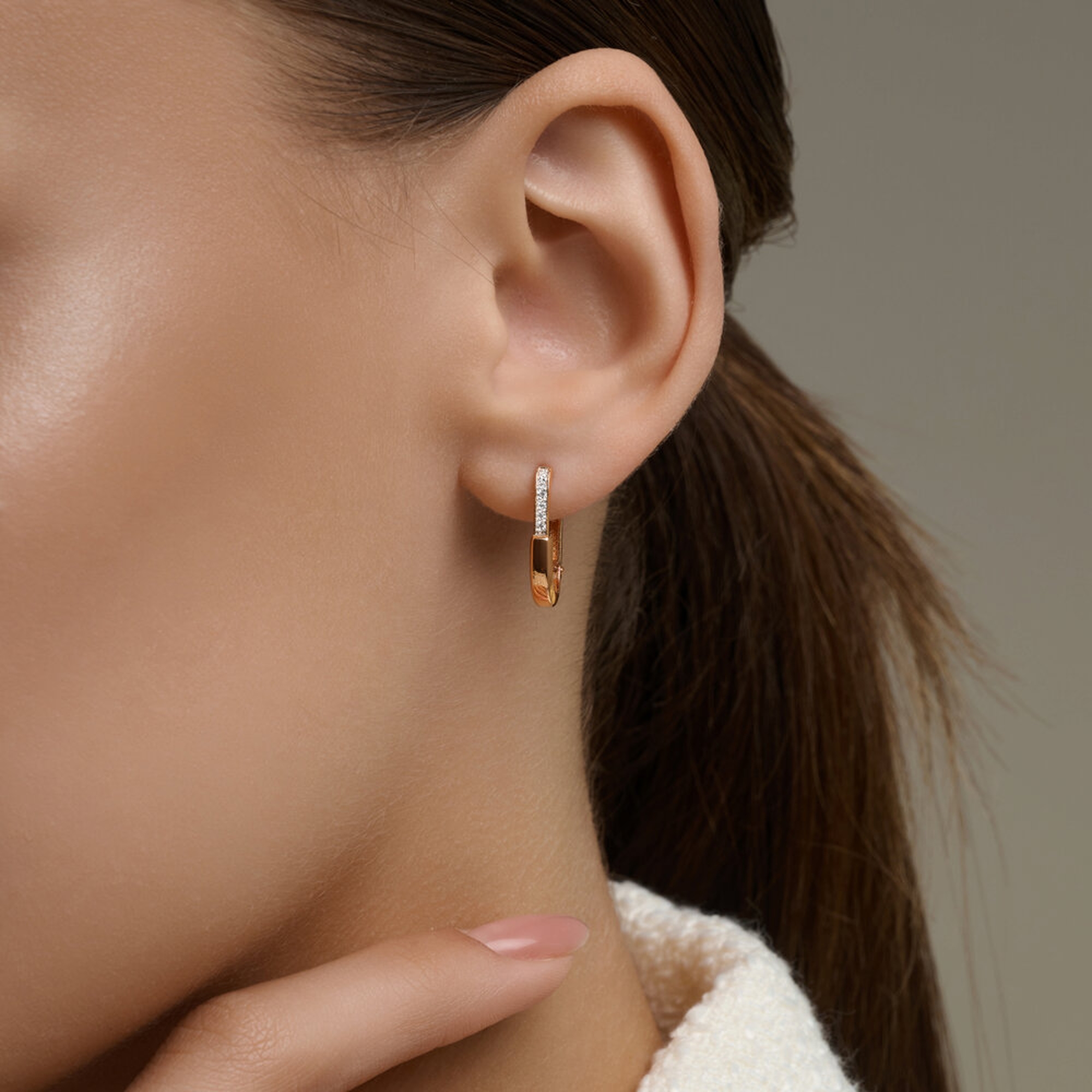 Золотые серьги SOKOLOV 0200743 с фианитом