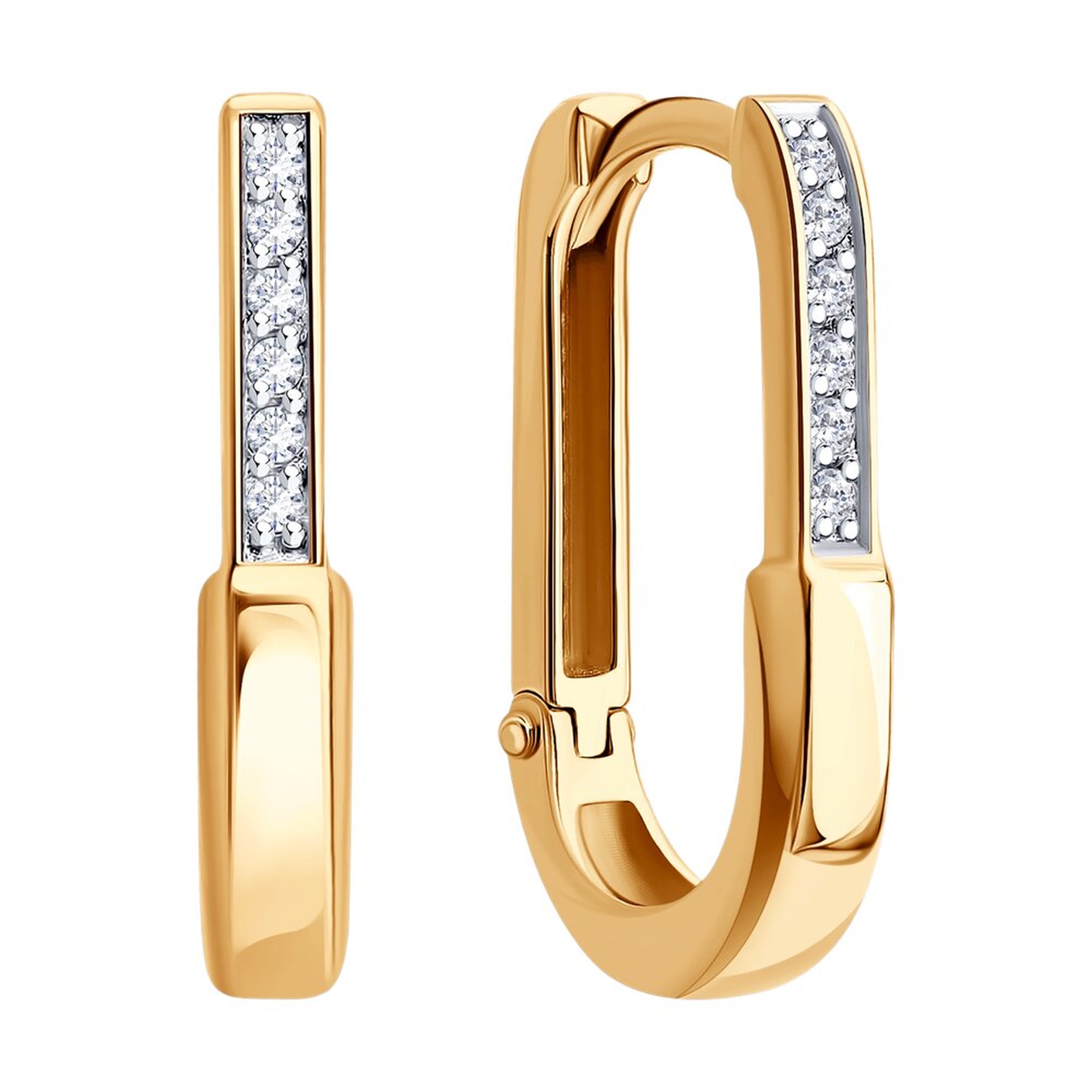 Золотые серьги SOKOLOV 0200743 с фианитом