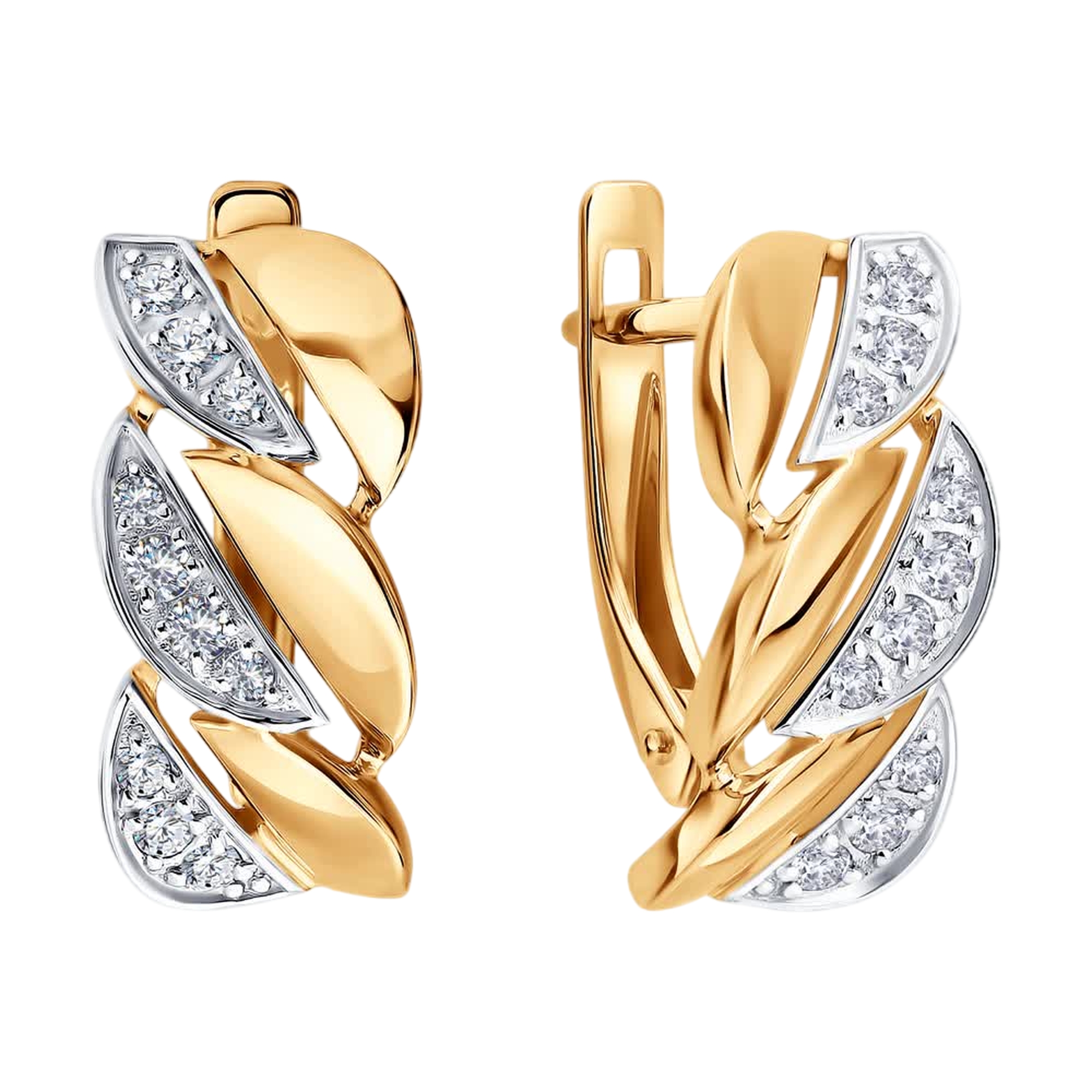 Золотые серьги SOKOLOV 0200892 с фианитом