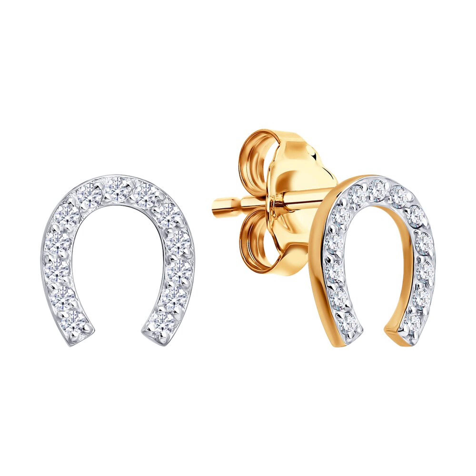 Золотые серьги SOKOLOV 0200900 с фианитом