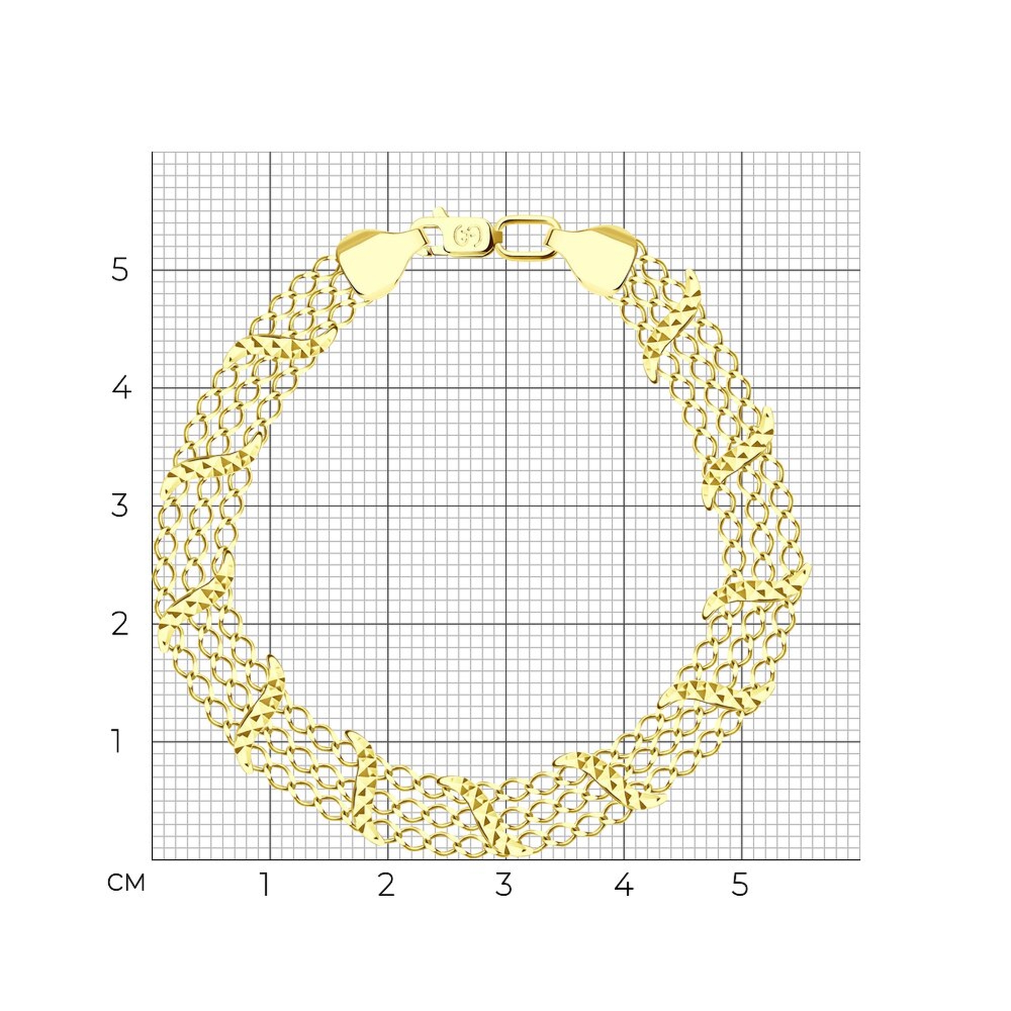 Браслет из лимонного золота SOKOLOV 051464-2