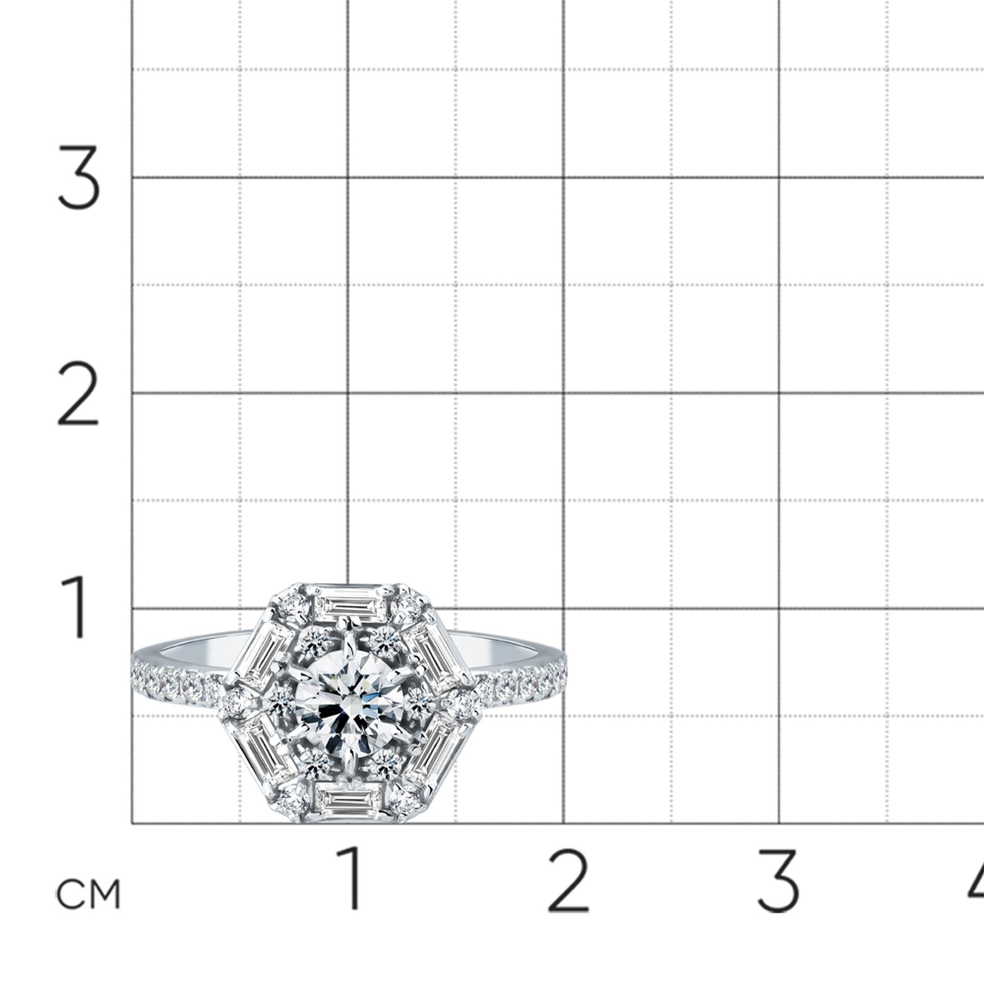 Кольцо из белого золота Мастер Бриллиант 05M1-209351-00-00 с бриллиантом