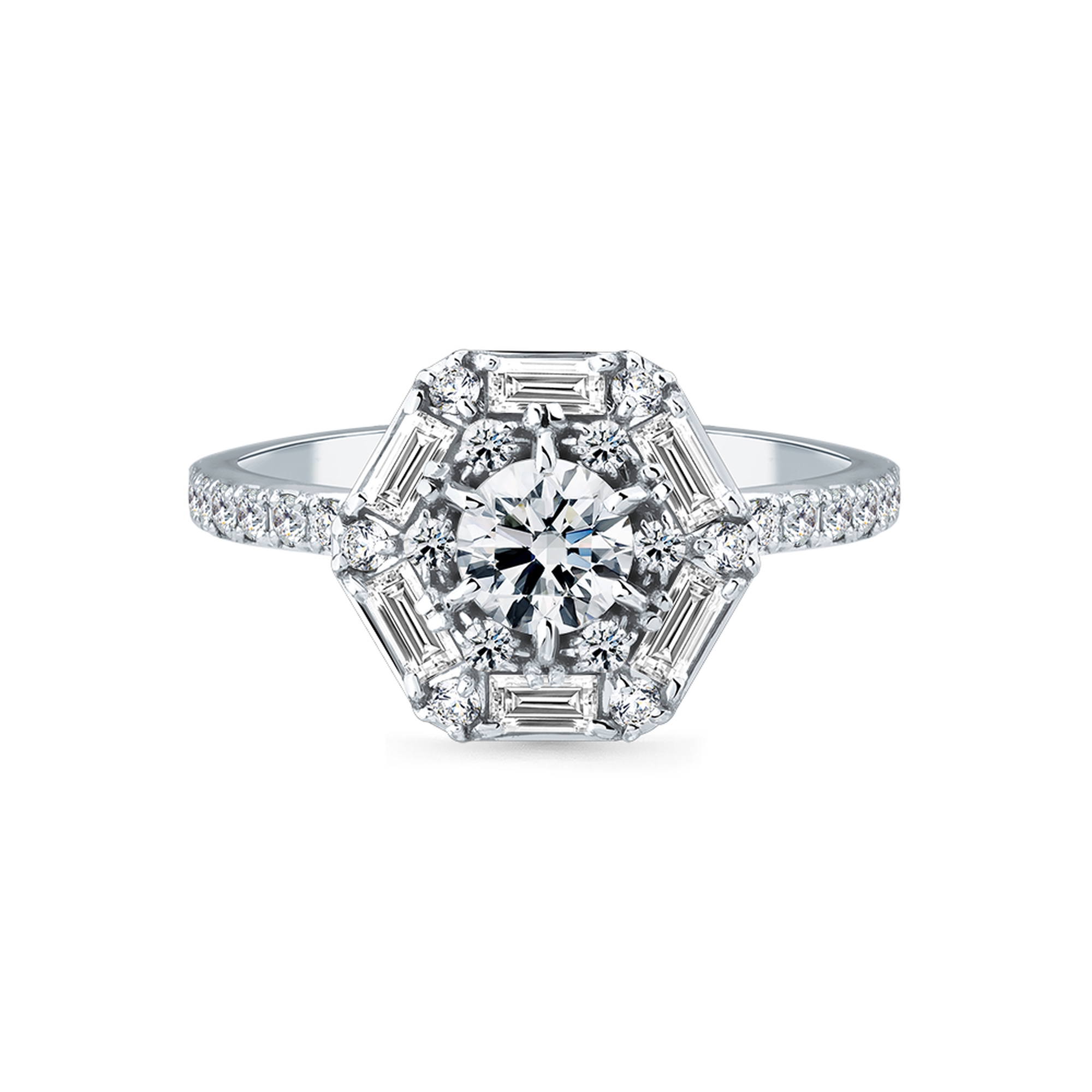 Кольцо из белого золота Мастер Бриллиант 05M1-209351-00-00 с бриллиантом