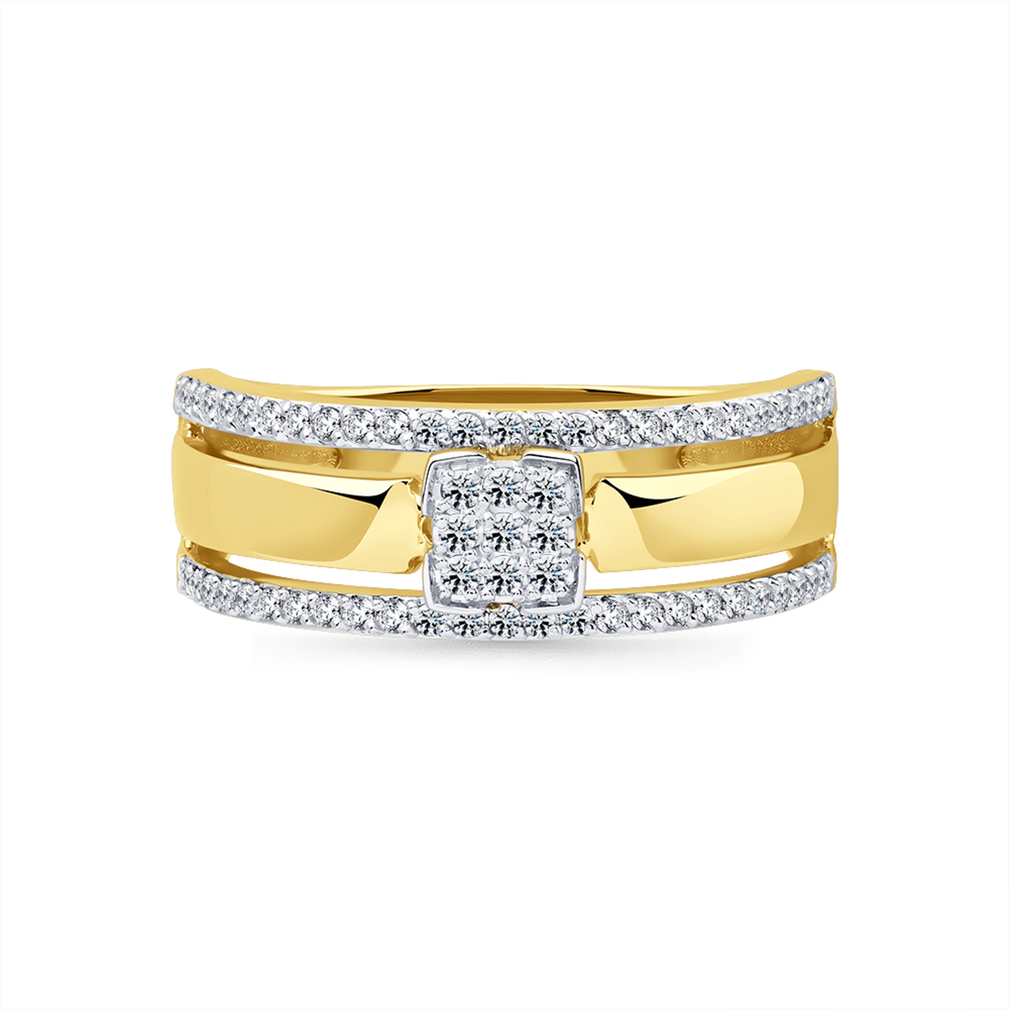 Кольцо из лимонного золота Мастер Бриллиант 06M1-309221-00-70 с бриллиантом