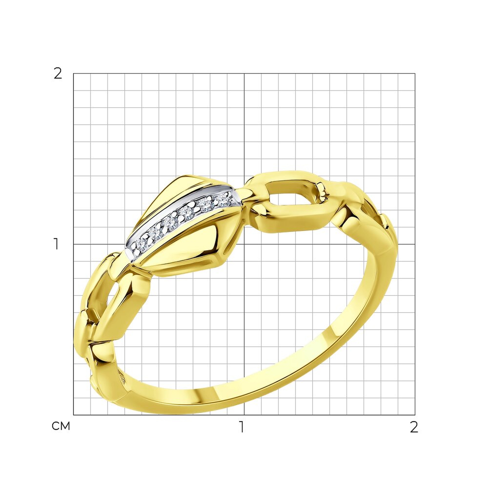 Золотое кольцо SOKOLOV 1012811-2 с бриллиантом