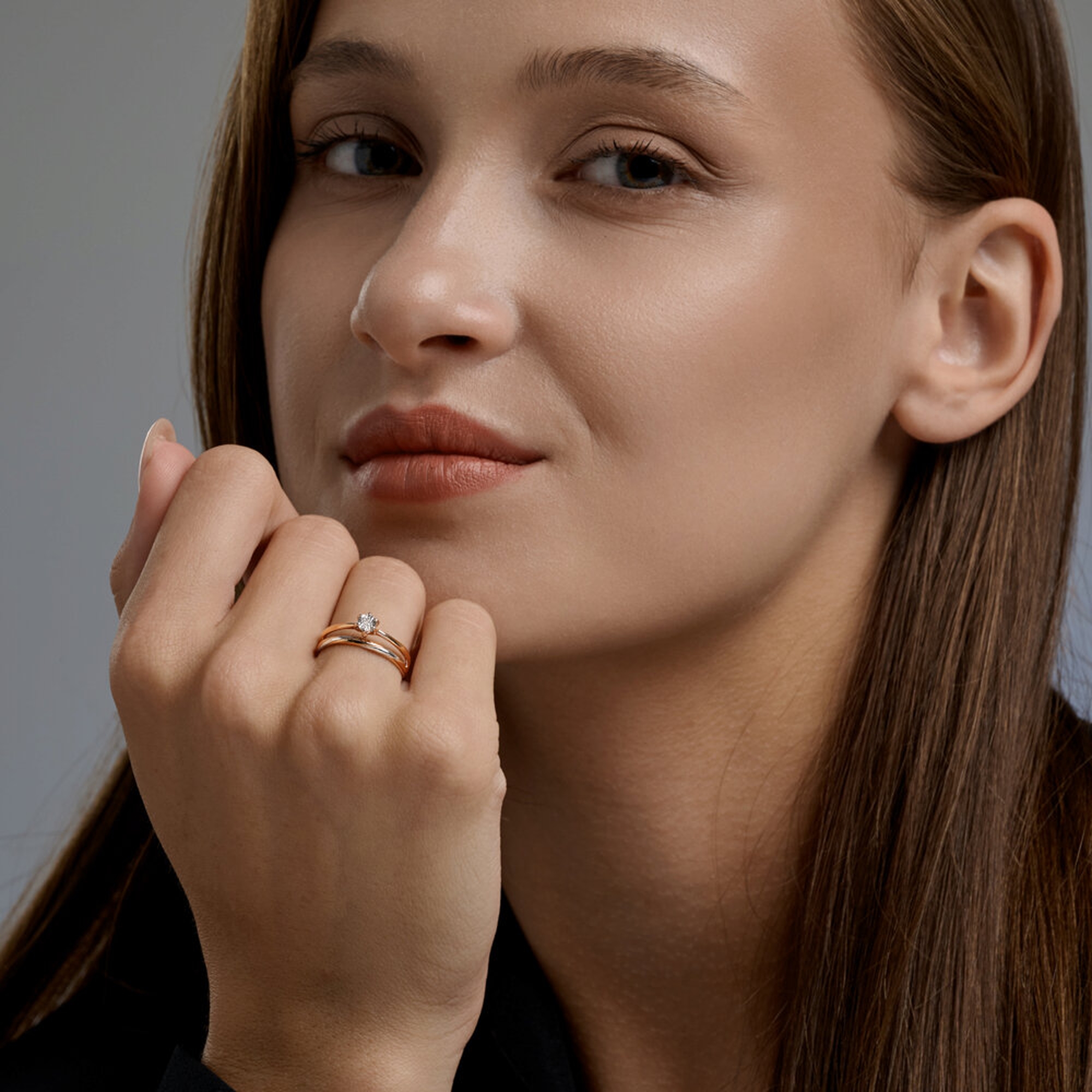 Золотое кольцо SOKOLOV 1012905 с бриллиантом