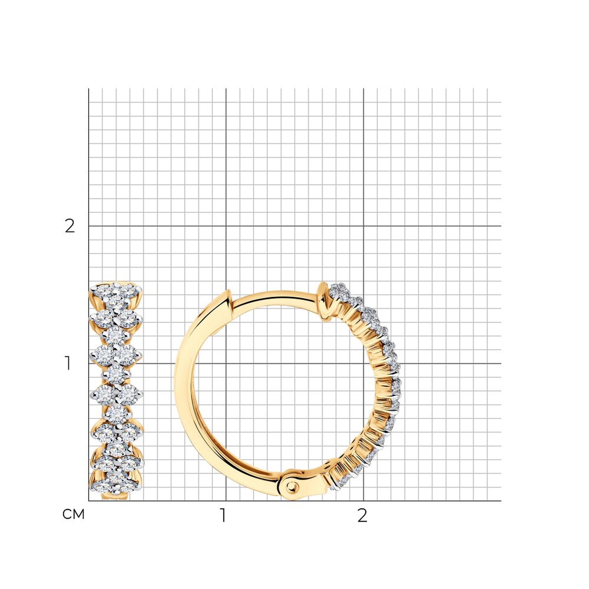 Золотые серьги SOKOLOV 1022399 с бриллиантом